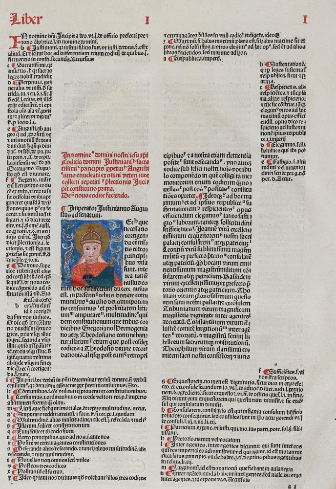 Große Abbildung Nr.1: 134-208 Justinianus: (Alte Drucke, Handschriften und Theologie)