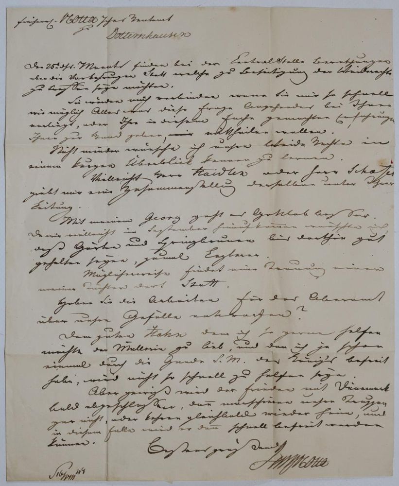 Große Abbildung Nr.1: 134-2091 Cotta von Cottendorf, Johann Georg Freiherr,: (Autographen)