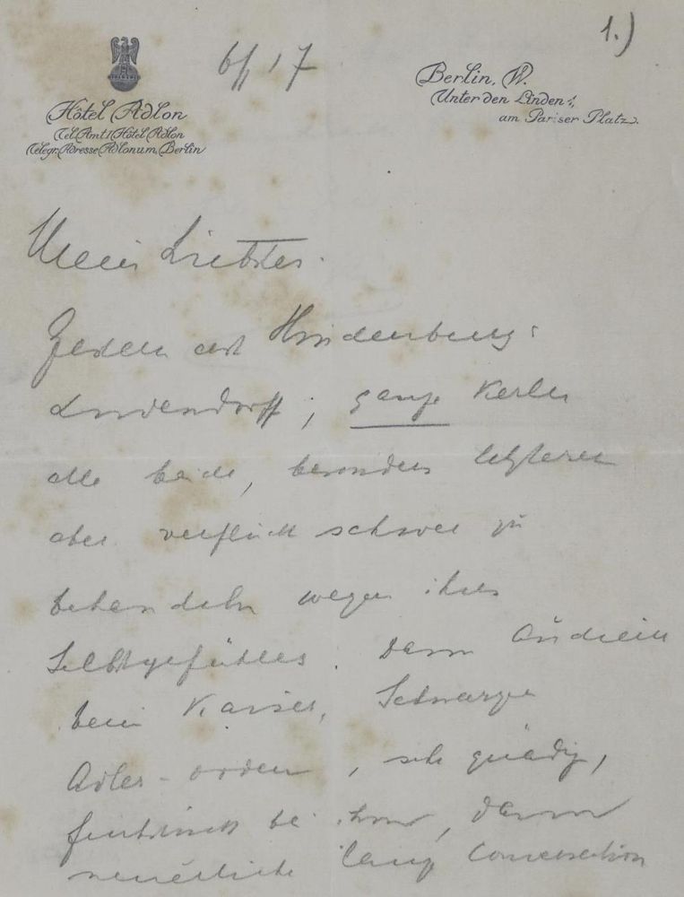 Große Abbildung Nr.1: 134-2092 Czernin, Ottokar Graf,: (Autographen)