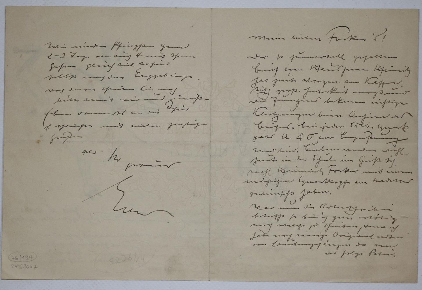 Große Abbildung Nr.2: 134-2094 Erler, Georg,: (Autographen)
