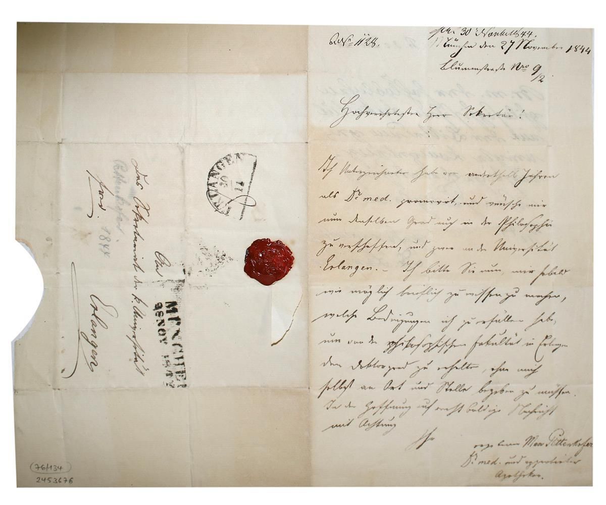Große Abbildung Nr.1: 134-2115 Pettenkofer, Max von: (Autographen)