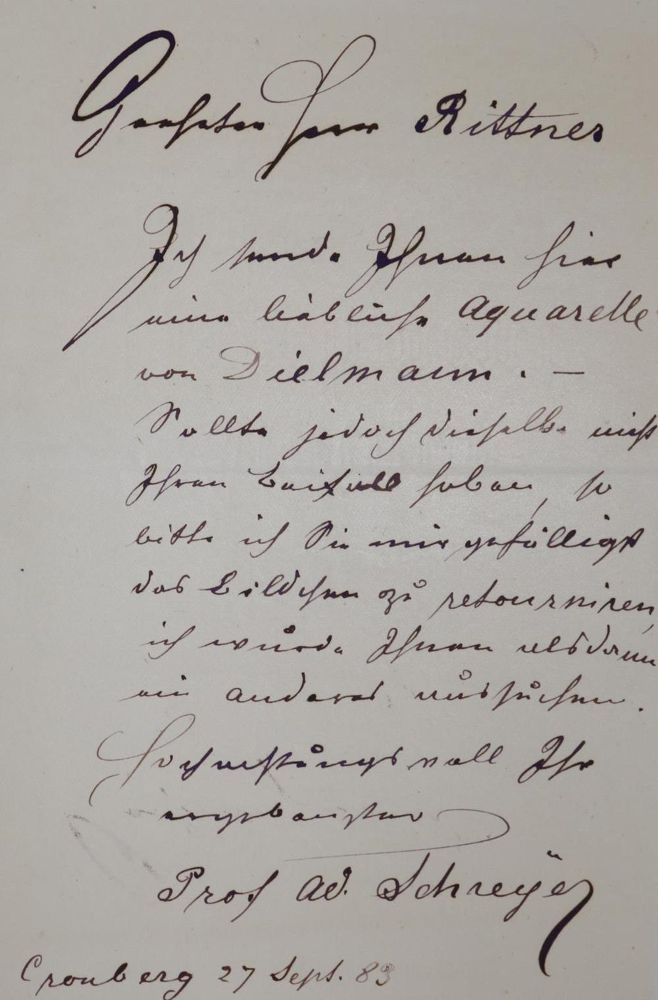 Große Abbildung Nr.1: 134-2124 Schreyer, Adolf: (Autographen)