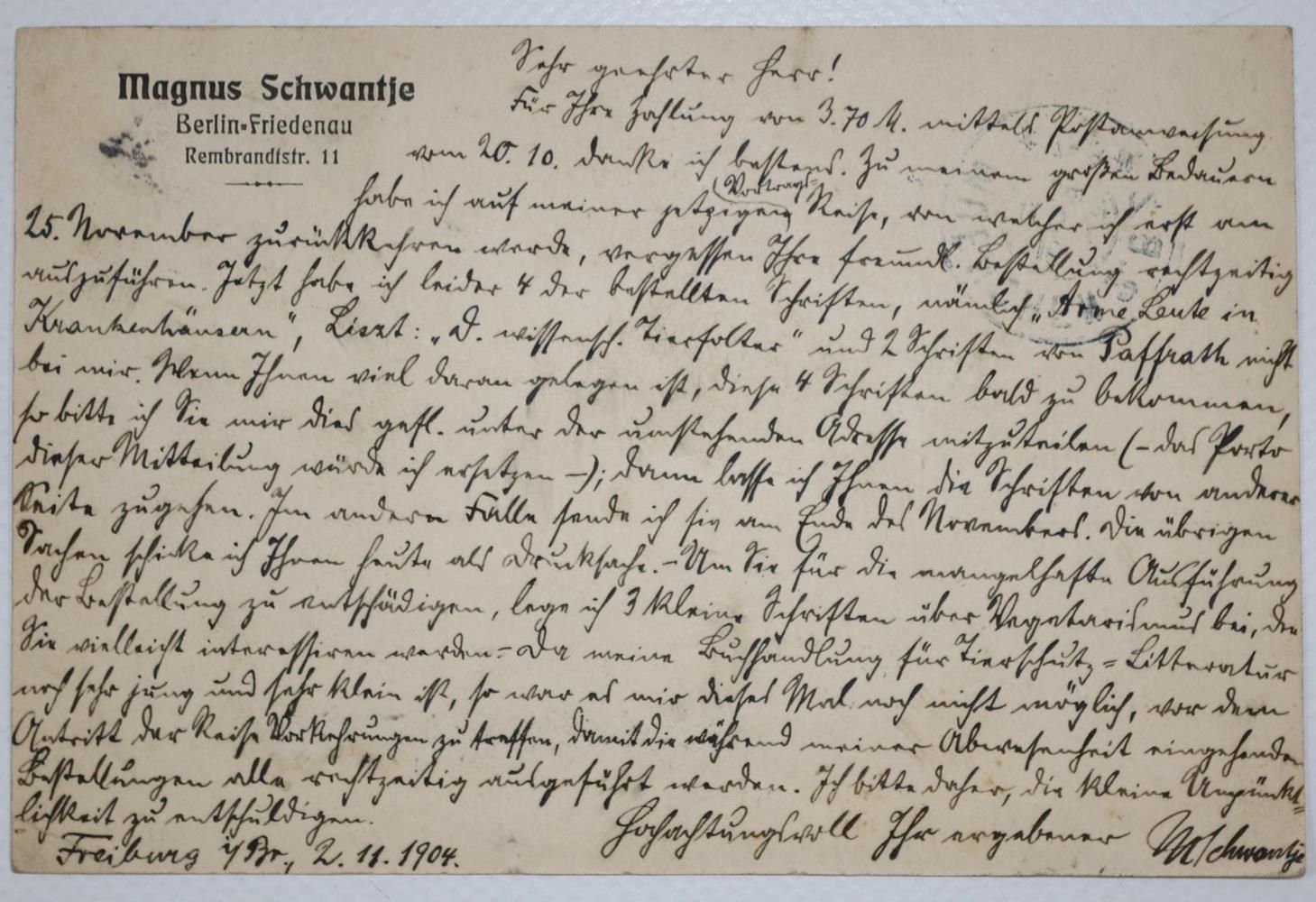 Große Abbildung Nr.2: 134-2126 Schwantje, Magnus,: (Autographen)
