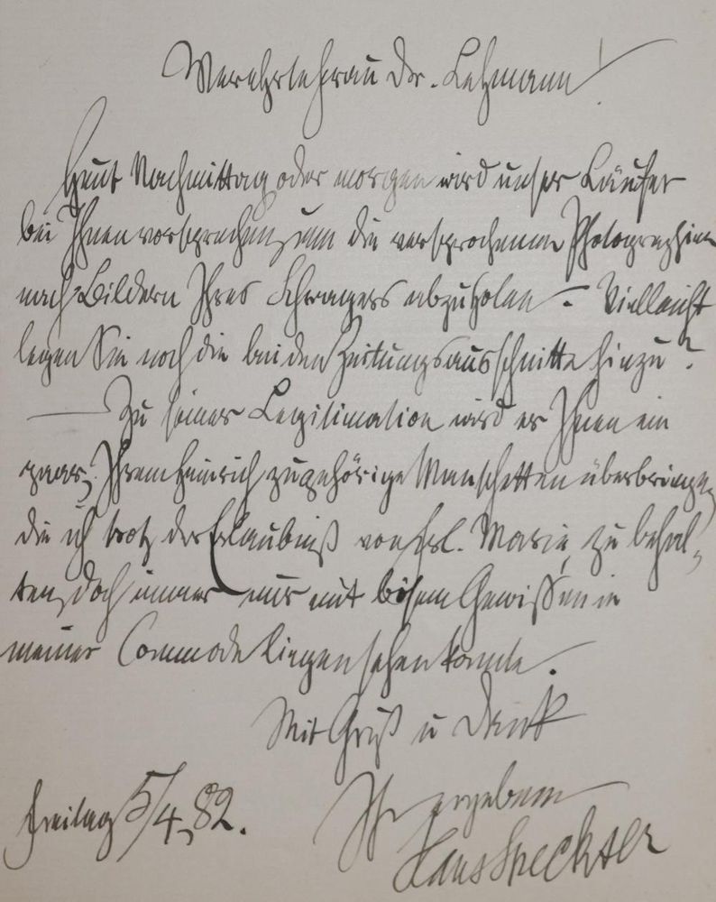 Große Abbildung Nr.1: 134-2128 Speckter, Hans,: (Autographen)