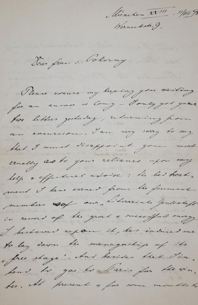 Große Abbildung Nr.1: 134-2140 Wolzogen, Ernst Freiherr von,: (Autographen)