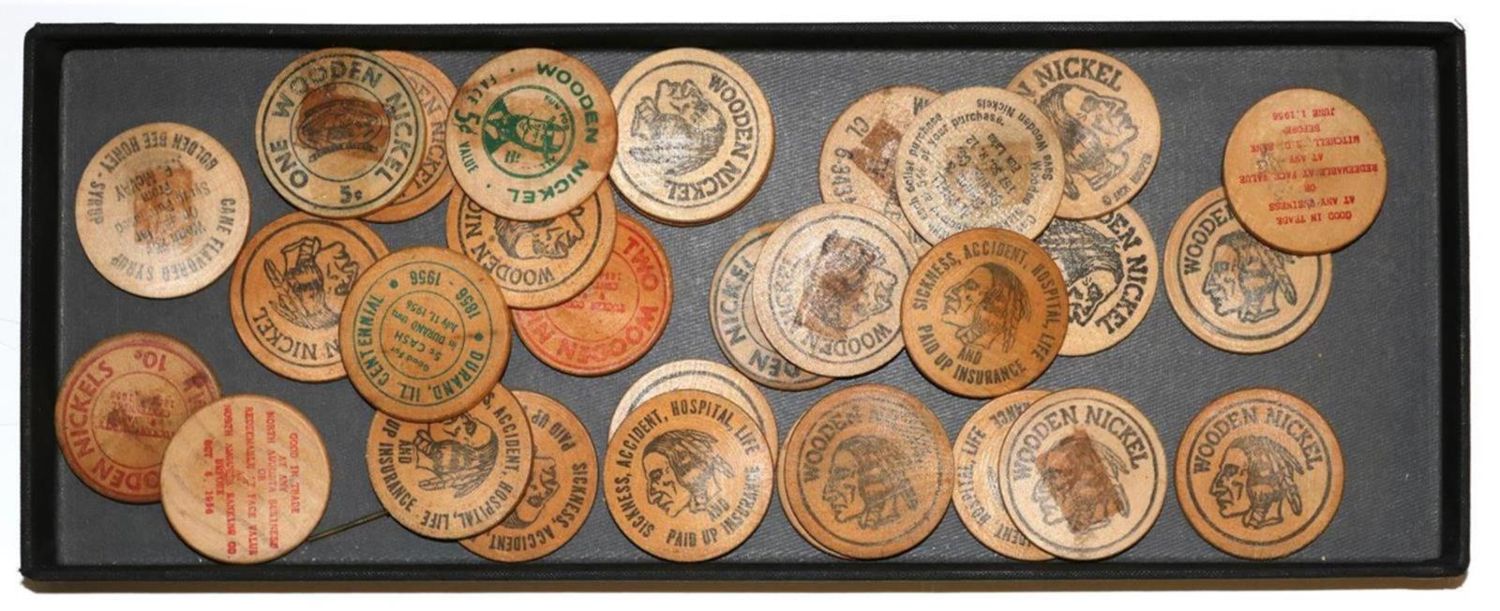 Große Abbildung Nr.2: 134-2176 Sammlung Wooden Nickel,: (Varia, Numismatik u. Siegelkunde, Medaillen, Amerika)