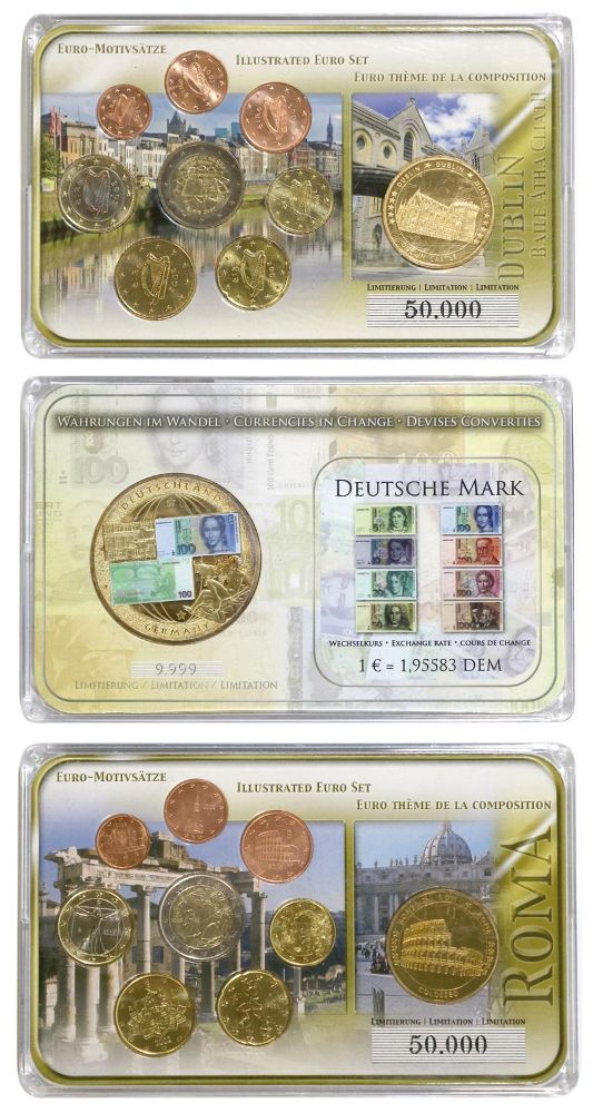 Große Abbildung Nr.1: 134-2177 Euro-Münzsätze.: (Varia, Numismatik u. Siegelkunde, Medaillen)