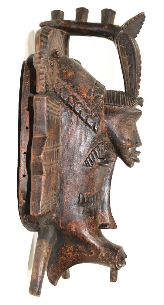 Große Abbildung Nr.3: 134-2226 Kpelie Maske der Senufo: (Afrika, Masken)