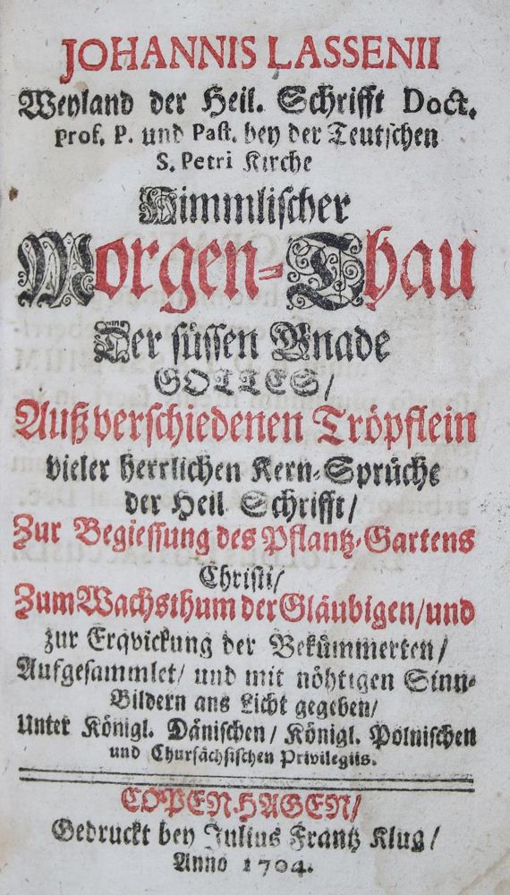 Große Abbildung Nr.1: 134-227 Lassenius,J.: (Alte Drucke, Handschriften und Theologie)