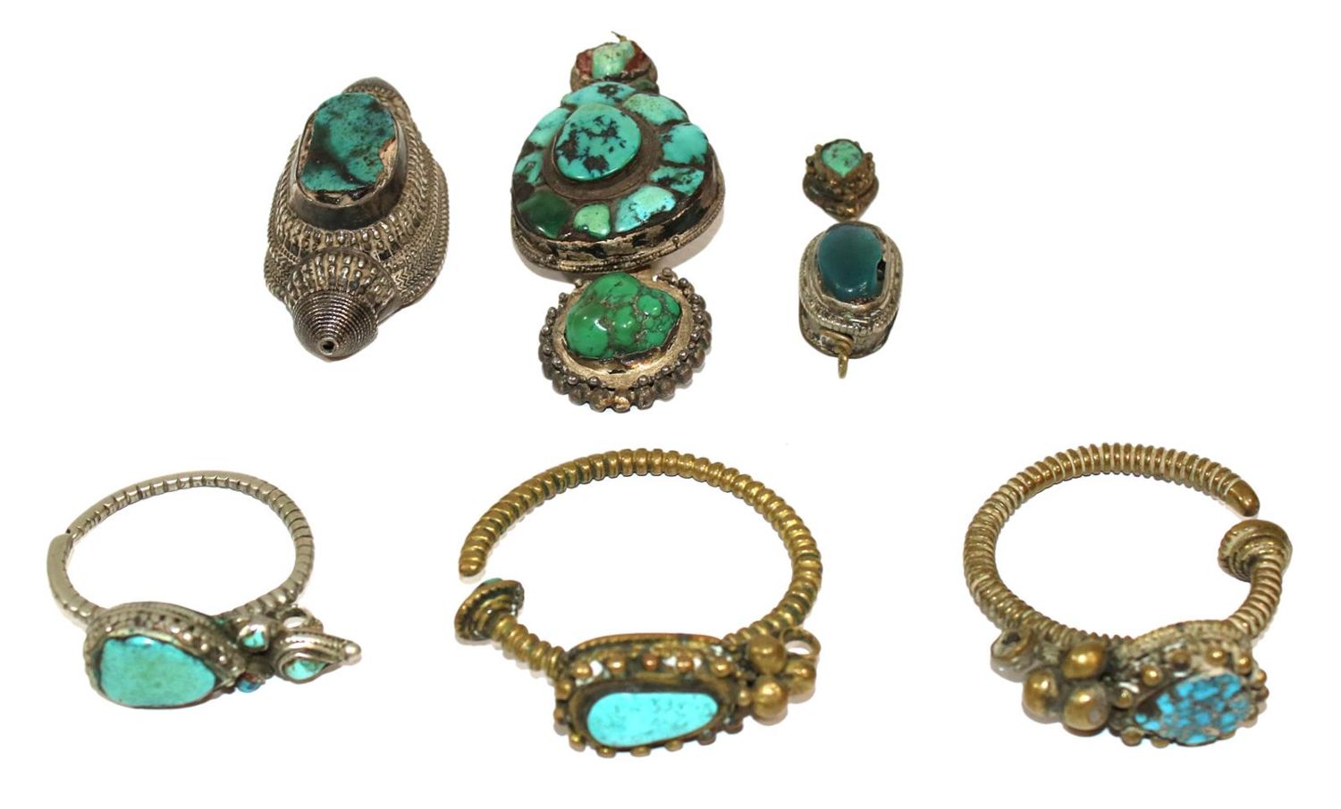 Große Abbildung Nr.1: 134-2274 Nepalesische Schmuckstücke,: (Asiatika, Schmuck)