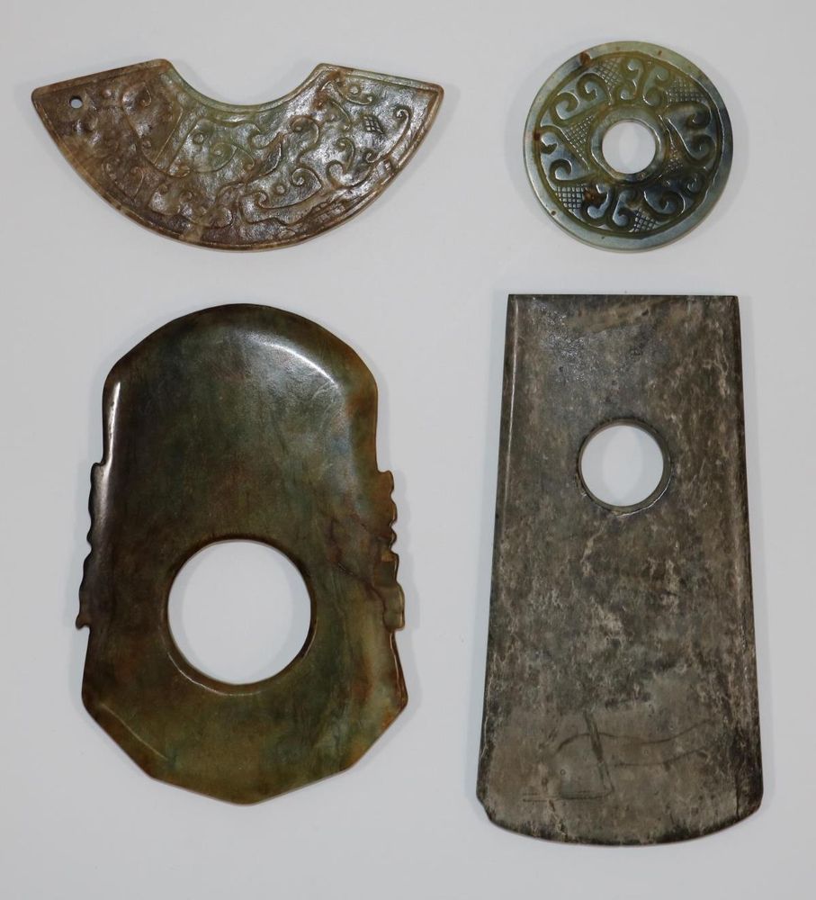 Große Abbildung Nr.4: 134-2308 Vier Teile Jade,: (Asiatika)