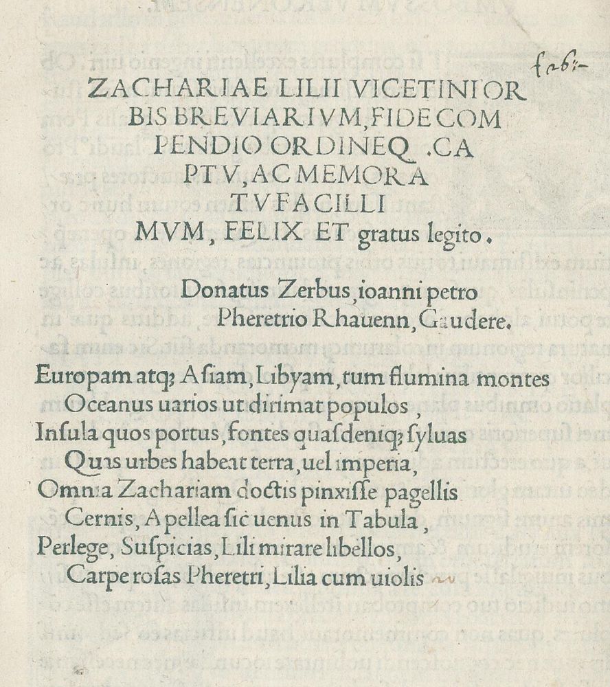 Große Abbildung Nr.3: 134-234 Lilius, Zacharias, Bischof von Sebaste.: (Alte Drucke, Handschriften und Theologie)