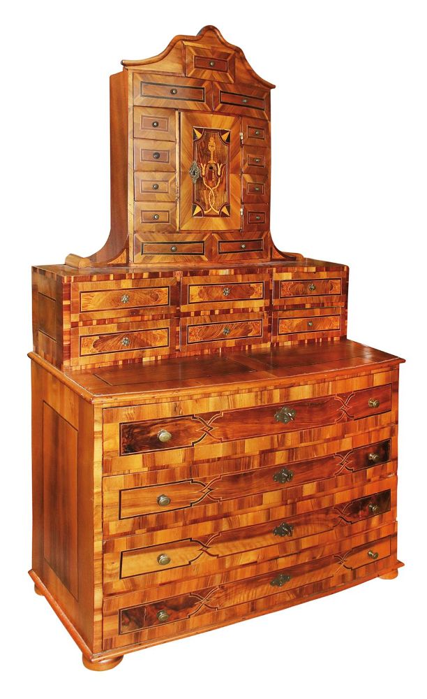 Große Abbildung Nr.1: 134-2357 Süddeutscher Barocksekretär,: (Möbel)