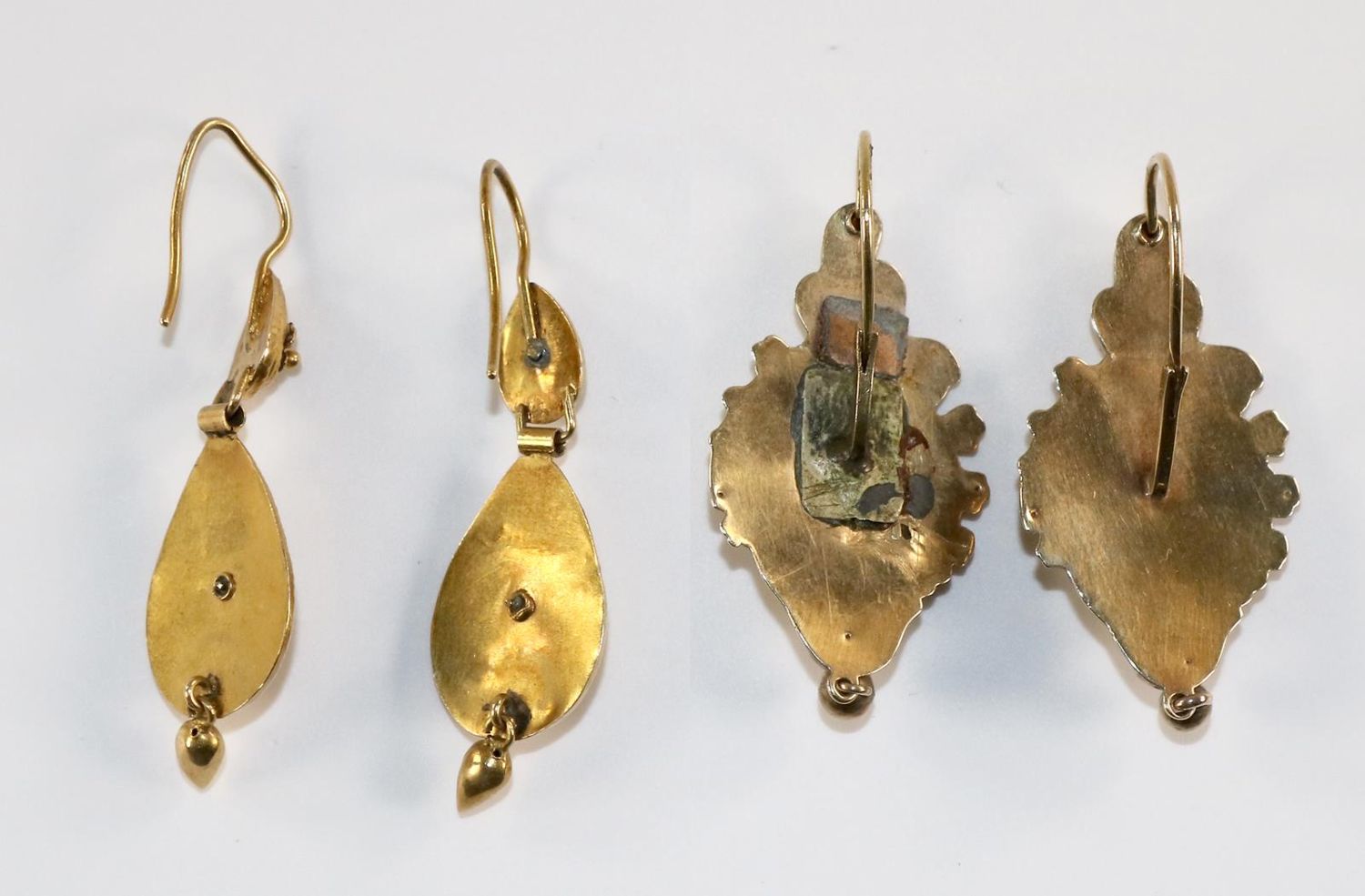 Große Abbildung Nr.2: 134-2431 Paar 14 k GG Ohrhänger: (Schmuck, Ohrringe u. Ohrhänger)