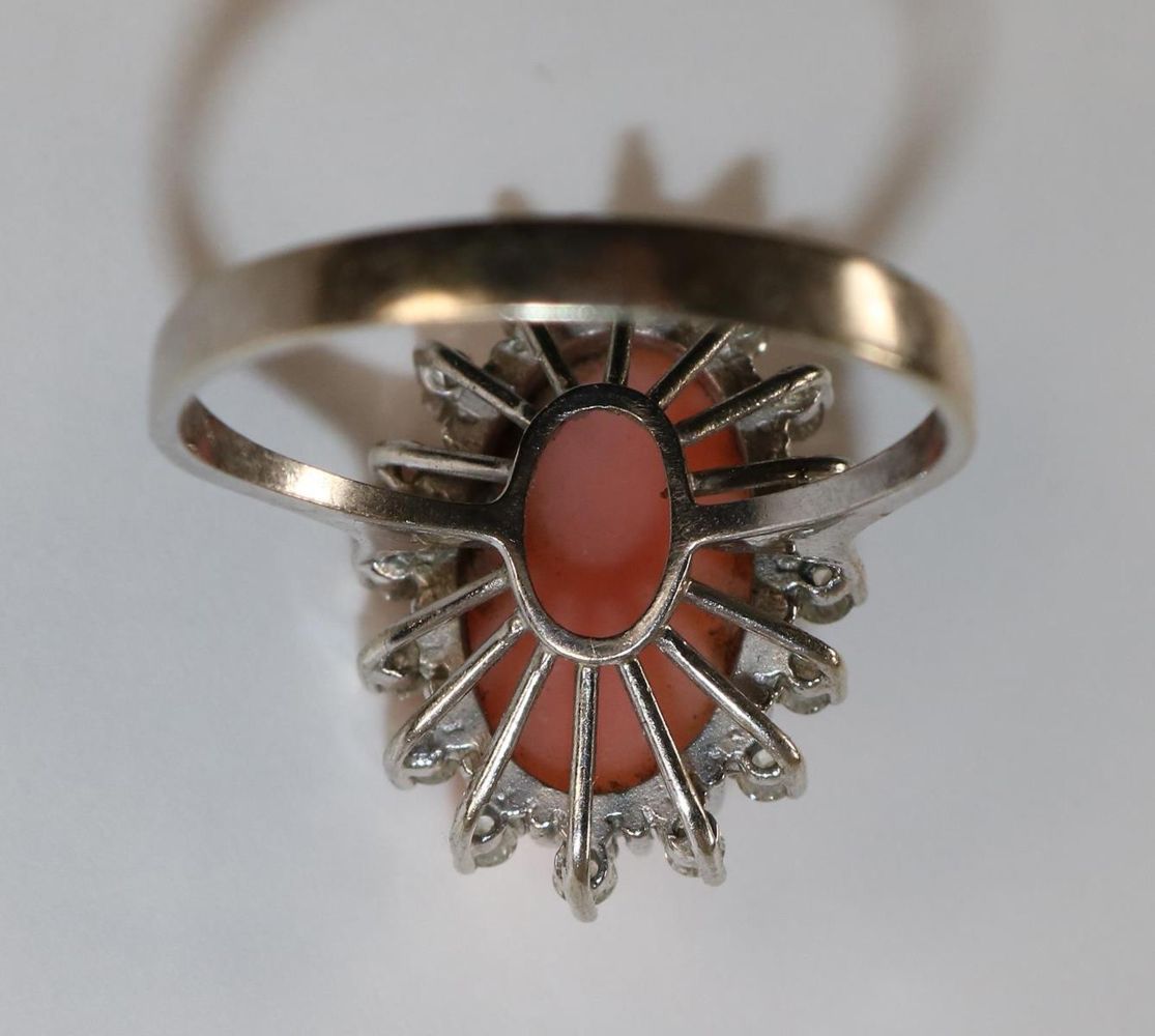 Große Abbildung Nr.2: 134-2436 Brillant-Korallenring.: (Schmuck, Ringe)
