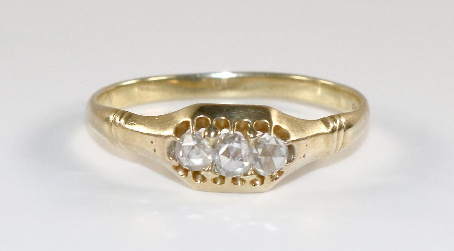 Große Abbildung Nr.1: 134-2442 Diamantring 585 GG.: (Schmuck, Ringe)