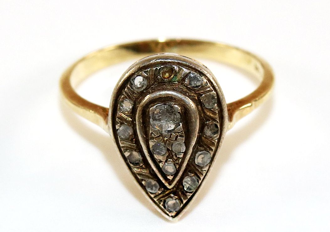 Große Abbildung Nr.1: 134-2443 Diamantring Art Déco.: (Schmuck, Ringe)
