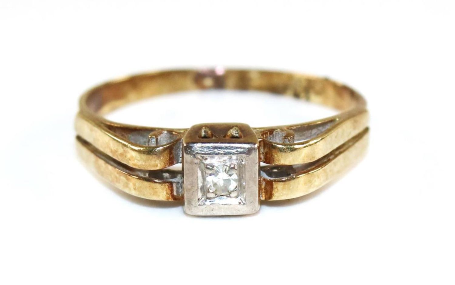 Große Abbildung Nr.1: 134-2446 Diamantring um 1920.: (Schmuck, Ringe)