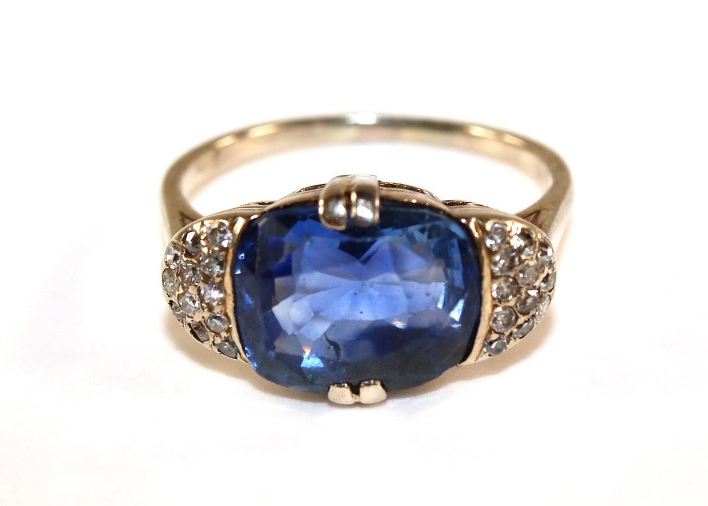 Große Abbildung Nr.1: 134-2447 Diamant-Saphirring.: (Schmuck, Ringe)