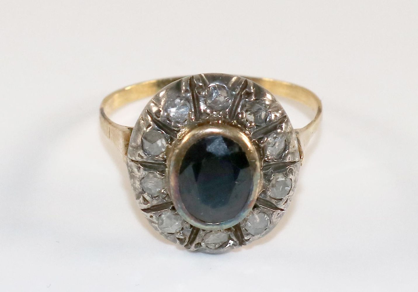 Große Abbildung Nr.1: 134-2448 Diamant-Saphirring: (Schmuck, Ringe)