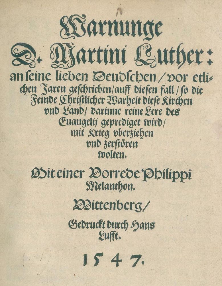 Große Abbildung Nr.1: 134-247 Luther,M.: (Alte Drucke, Handschriften und Theologie)