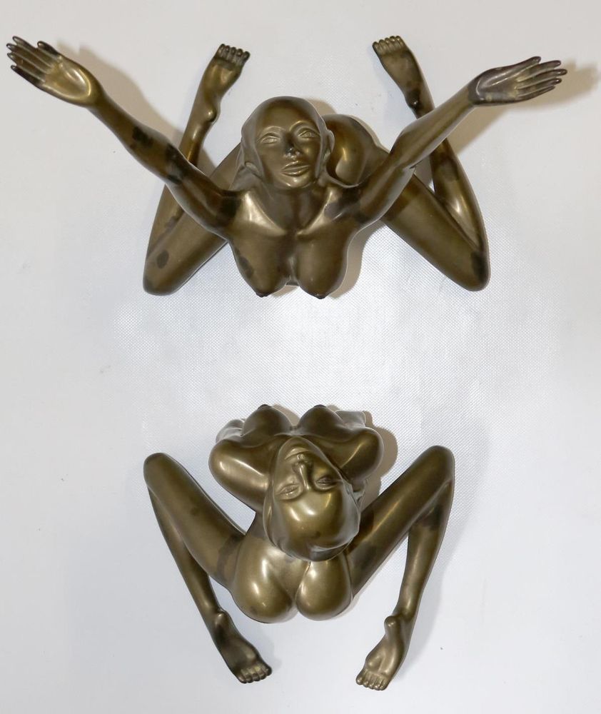 Große Abbildung Nr.2: 134-2483 Zwei weibliche Bronzeakte,: (Skulpturen - Plastiken)