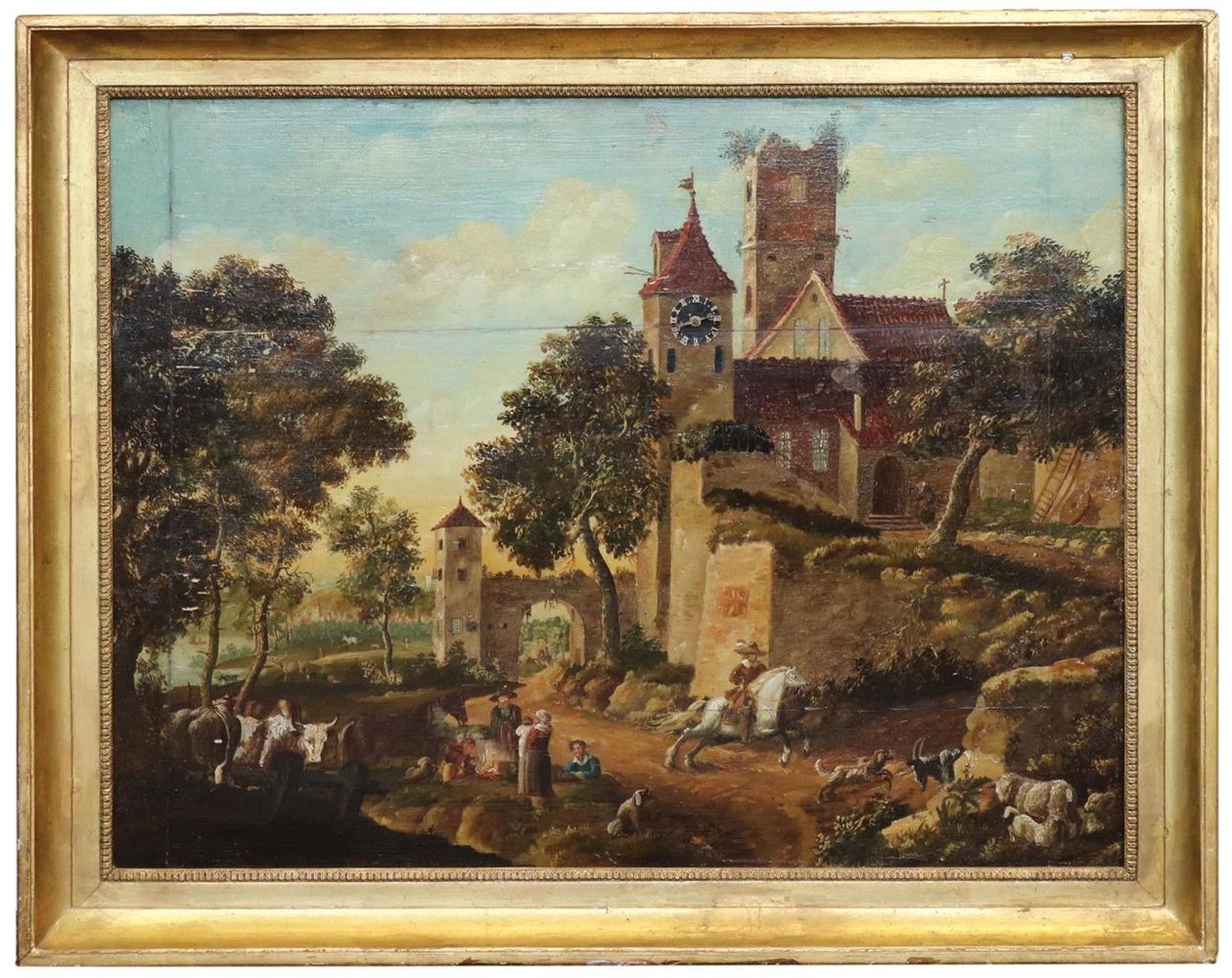 Große Abbildung Nr.1: 134-2512 Bilderuhr mit Spielwerk.: (Uhren)