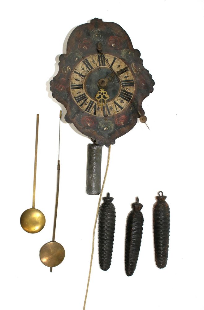 Große Abbildung Nr.2: 134-2530 Vorderzappler, Räderuhr u.: (Uhren, Wanduhren)