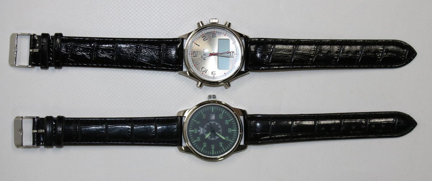 Große Abbildung Nr.1: 134-2532 Zwei Herrenarmbanduhren: (Uhren)