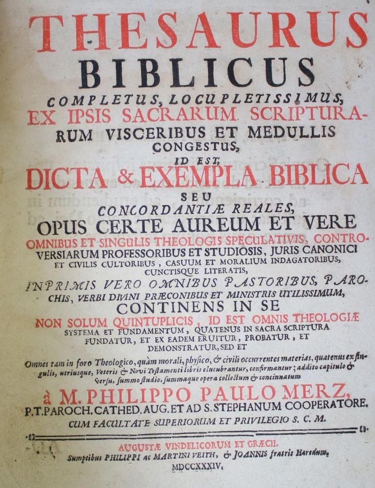 Große Abbildung Nr.1: 134-264 Merz,A.: (Alte Drucke, Handschriften und Theologie)