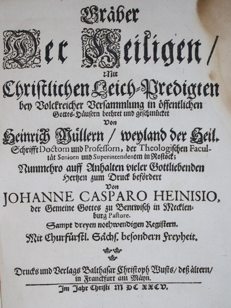 Große Abbildung Nr.1: 134-268 Müller,H.: (Alte Drucke, Handschriften und Theologie)