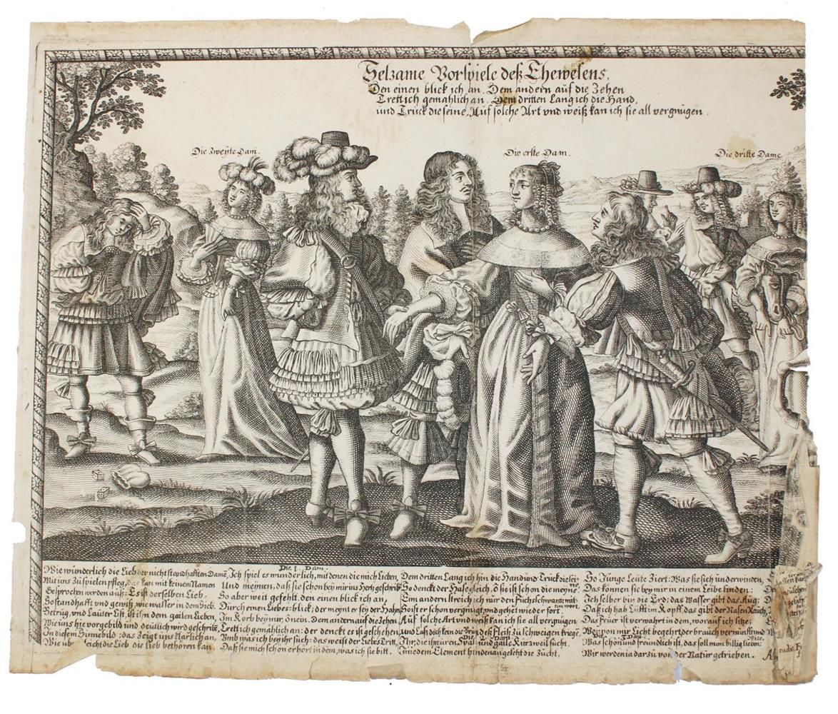 Große Abbildung Nr.1: 134-2708 Brautwerbung u. Eheleben.: (Varia)