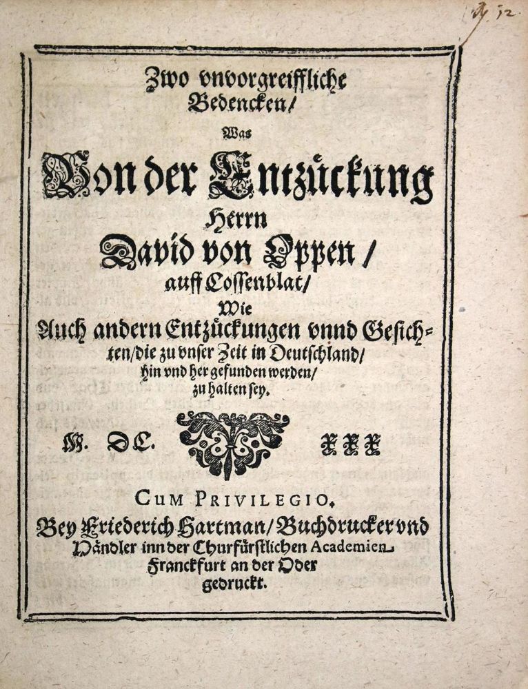Große Abbildung Nr.1: 134-275 (Weidner,G.).: (Okkulte Erscheinug)