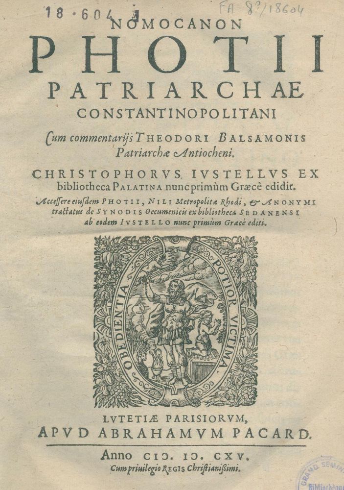 Große Abbildung Nr.1: 134-286 Photios.: (Alte Drucke, Handschriften und Theologie)