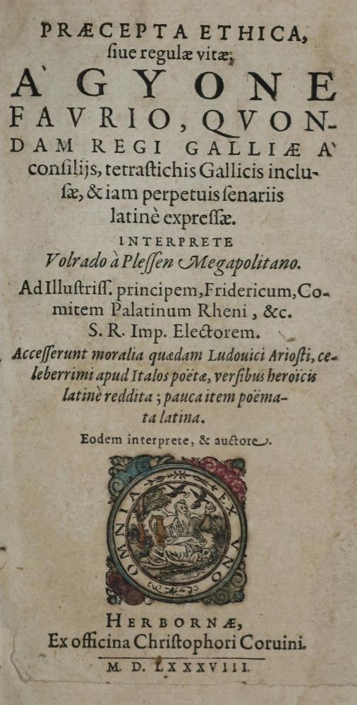 Große Abbildung Nr.1: 134-287 (Pibrac du Faur,G.de).: (Alte Drucke, Handschriften und Theologie)