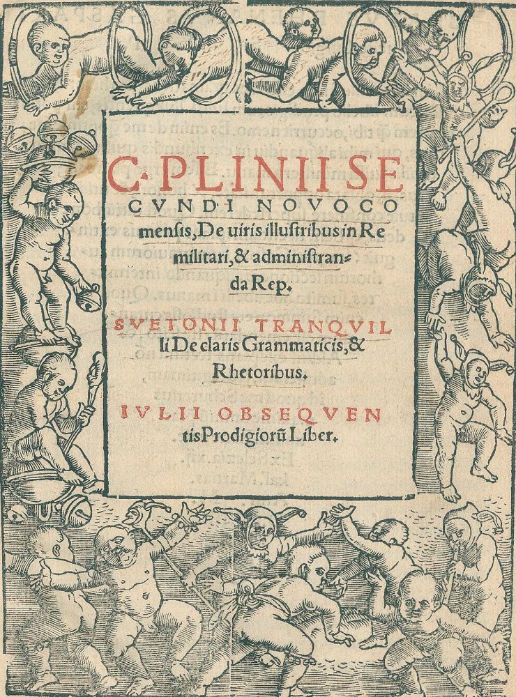 Große Abbildung Nr.1: 134-293 Plinius Secundus, Caius.: (Alte Drucke, Handschriften und Theologie)
