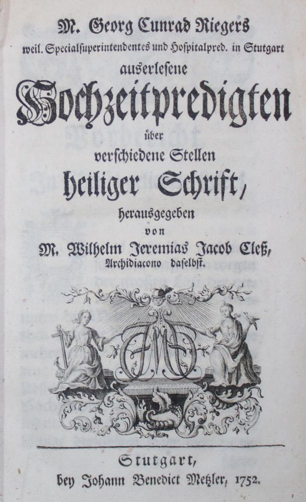 Große Abbildung Nr.1: 134-318 Rieger,G.K.: (Alte Drucke, Handschriften und Theologie)