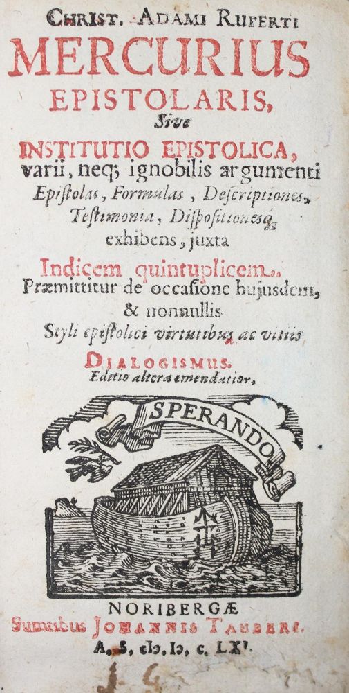 Große Abbildung Nr.1: 134-326 Rupertus,C.A.: (Alte Drucke, Handschriften und Theologie)