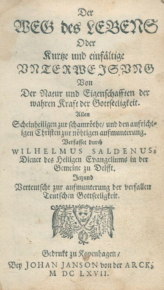Große Abbildung Nr.2: 134-332 Saldenus,W.: (Alte Drucke, Handschriften und Theologie)