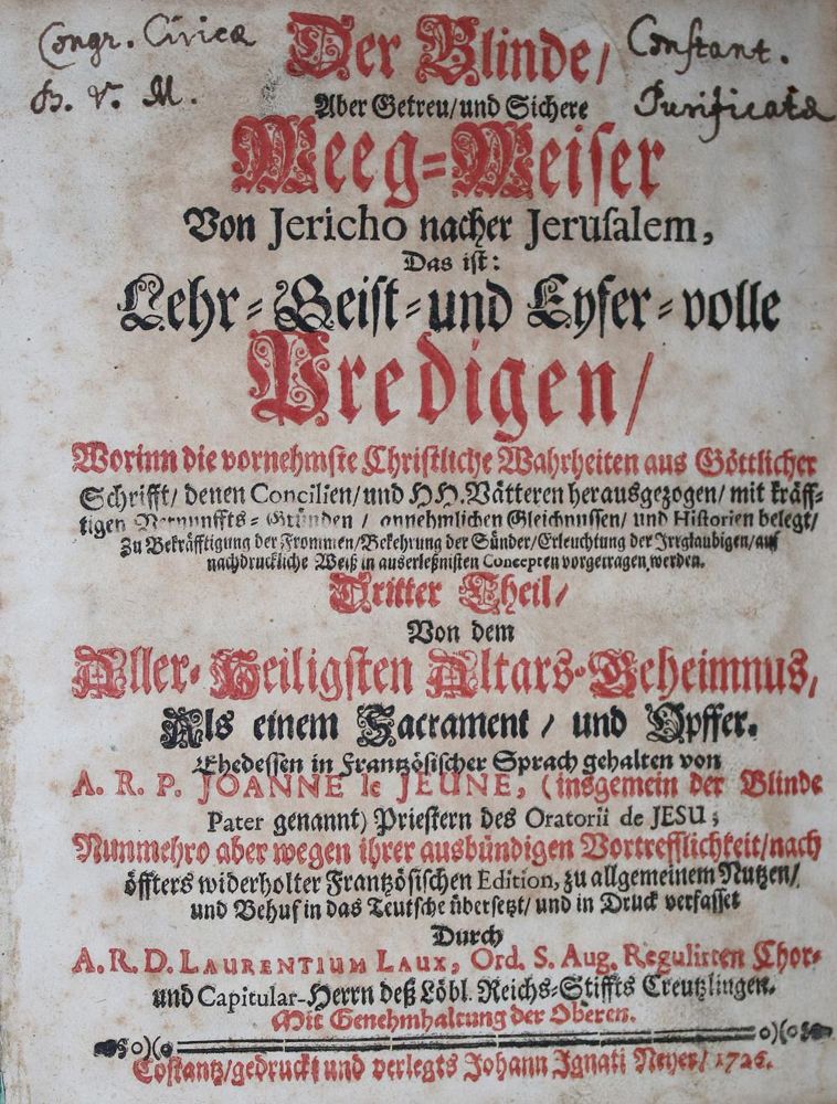 Große Abbildung Nr.1: 134-337 Sammlung: (Alte Drucke, Handschriften und Theologie)