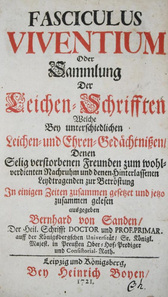 Große Abbildung Nr.1: 134-338 Sanden,B.v.: (Alte Drucke, Handschriften und Theologie)