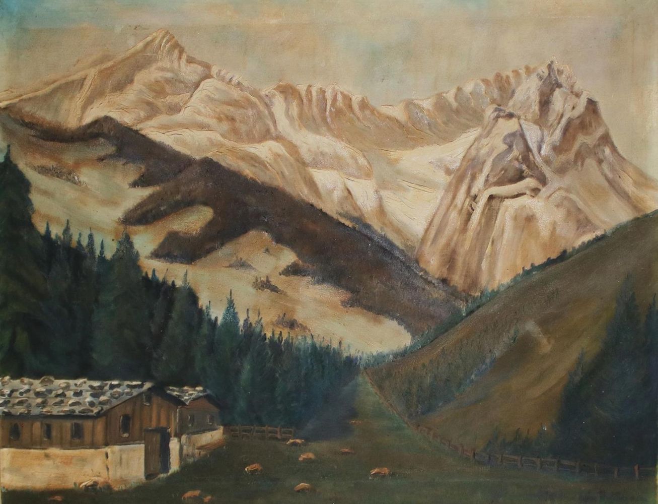 Große Abbildung Nr.1: 134-3392 Dolomiten: (Künstlergraphik)