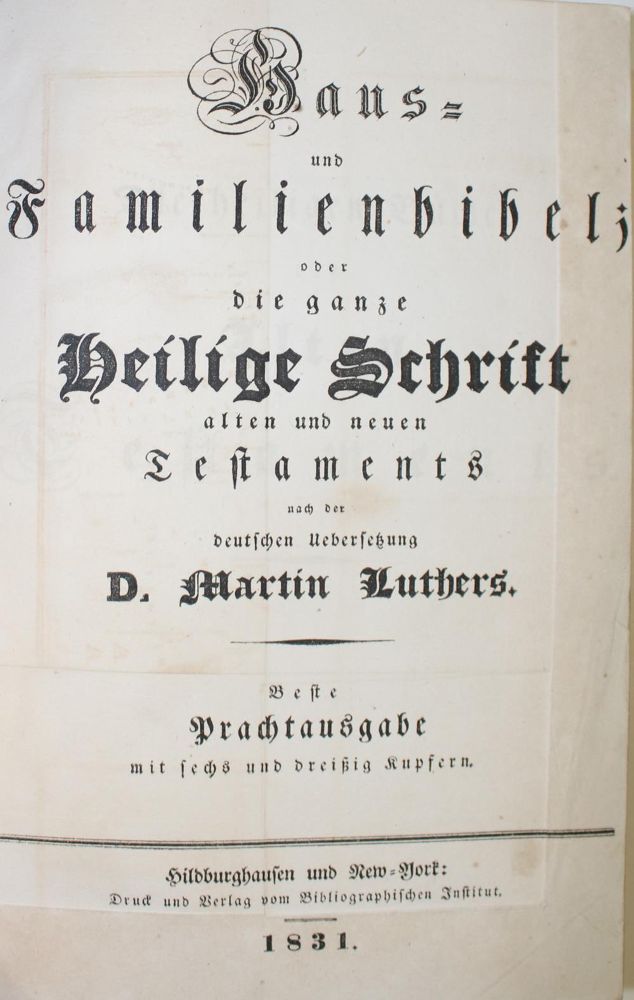 Große Abbildung Nr.2: 134-34 Haus- und Familienbibel;: (Bibeln, Einband)