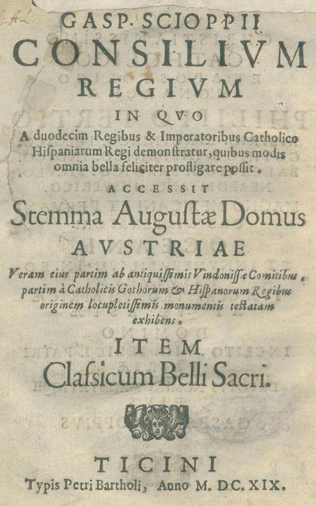 Große Abbildung Nr.1: 134-346 Schoppe,C.: (Alte Drucke, Handschriften und Theologie)