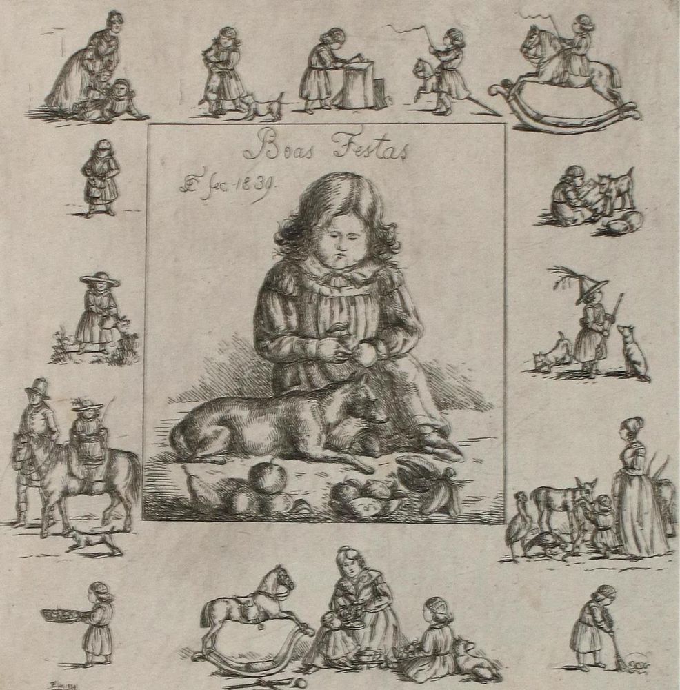 Große Abbildung Nr.1: 134-3492 Fernando II. (Ferdinand August von Sachsen-Coburg u. Gotha.: (Künstlergraphik)