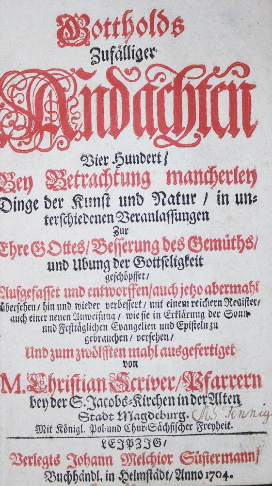 Große Abbildung Nr.1: 134-352 Scriver,C.: (Alte Drucke, Handschriften und Theologie)