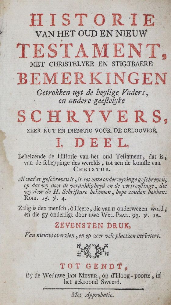 Große Abbildung Nr.2: 134-36 (Fontaine,N.).: (Bibeln)