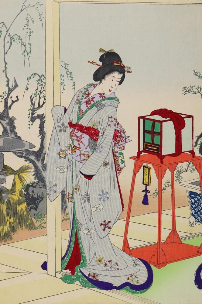 Große Abbildung Nr.2: 134-3716 Chikanobu, Toyoharu: (Künstlergraphik, Japan)