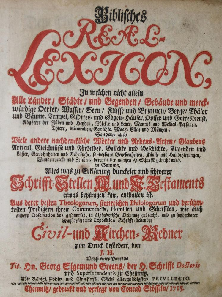Große Abbildung Nr.1: 134-38 H(unger),J.: (Bibeln)