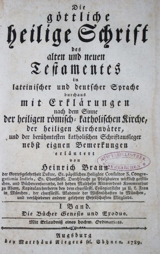 Große Abbildung Nr.2: 134-38 H(unger),J.: (Bibeln)